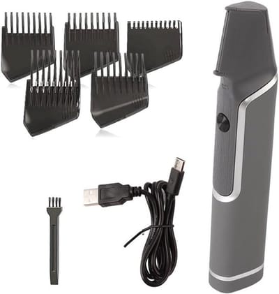 Elektrische Haar Trimmer - Lichaamsgroomer Bodygroomer - Persoonlijke Verzorging - 5-in-1 Multifunctioneel - 35 mm Handgreep - Grijs