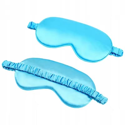 Scoby - Zacht Zijden Slaapmasker - Verduisterend Eye Mask - Lichtblauw