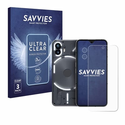 Savvies - Screenprotector voor Nothing Phone (2) (Voor+Camera) - Folie Beschermfolie transparant 6 Stuks