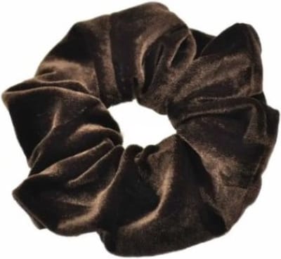 Go Go Gadget - Fluwelen scrunchie/haarelastiek - Donker Bruin