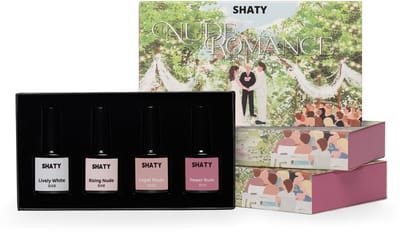 SHATY® Nude Romance BIAB Starter Pakket Set – 4x Nude Builder in a Bottle – BIAB Gelnagellak – HEMA & TPO Free – Nagel Builder Gel