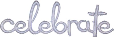 Amscan - Celebrate script folie ballon iriserend (149 x 50 cm)