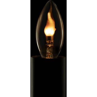 SEGULA LED-kaarslamp Fire Flame Line E27, 0,2 W, rookgrijs, 1.800 K