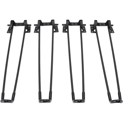 Tafelpoten U-vorm Zwart Modern Minimalistisch Metalen Meubelpoten voor Opklapbare Salontafel Camping