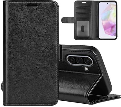 MobyDefend Hoesje - Geschikt voor Samsung Galaxy A36 / Galaxy A56 - Wallet Book Case (Sluiting Achterkant) - Zwart