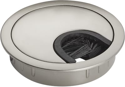 SO-TECH Kabeldoorvoer metaal Kabelopening roestvrij staal look mat Boormaat Ø 60 mm Bureau met stofafdichting
