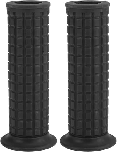 Universele Antislip Motorfiets Handgrepen voor Scooter en ATV - 1 inch en 1.1 inch TPU Handvatten in Zwart, 1 Paar