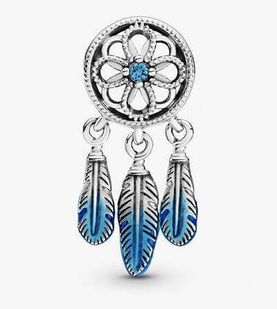 Fler® | 925 Sterling Zilver Bedel | Dromenvanger | Zirkonia | Dream Catcher | Past op populaire bedel armbanden (standaard - 3mm) | armbandbedel | Bedels Charms Beads | Valentijnsdag Cadeau | Sinterklaas kado | Kerstcadeau | Vriendschap