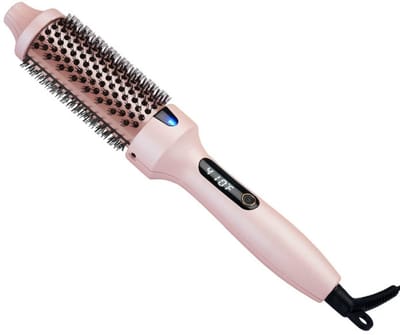 38 mm Ionische Verwarmingsborstel – Stijlen & Krullen – Volume – 6 Temperatuurniveaus – Snelle Opwarming – (Roze)