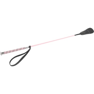 Cravache d'équitation Cravache de dressage pour cheval Équipement équestre 68cm avec dragonne en caoutchouc Paume Pink