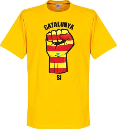 Catalonië Fist T-Shirt - Geel - XXXL