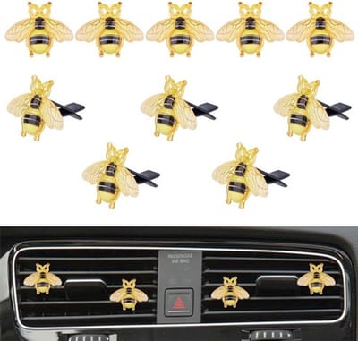 Auto Luchtverfrisser - Air Vent Clips - Charmant Design - Geel - Interieur Decoratie - 10 Stuks - Geschikt voor Auto