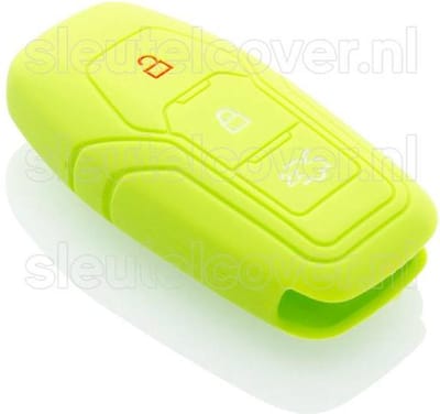 Autosleutel Hoesje geschikt voor Ford - SleutelCover - Silicone Autosleutel Cover - Sleutelhoesje Lime groen
