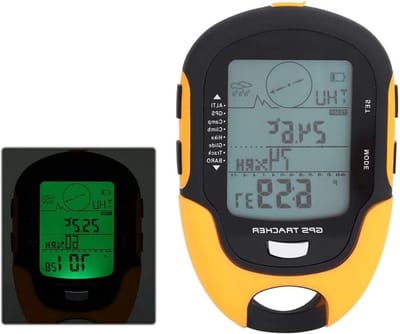 Digitale Altimeter en Barometer met GPS en Kompas voor Kamperen, Buitenactiviteiten en Wandelen, Inclusief Zaklamp