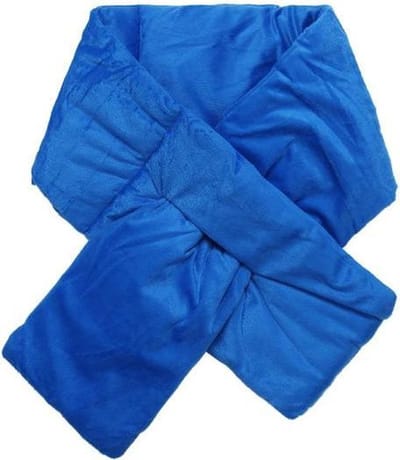 Yehwang - Scarf Velvet Puffer - Blue - 15 x 130 cm