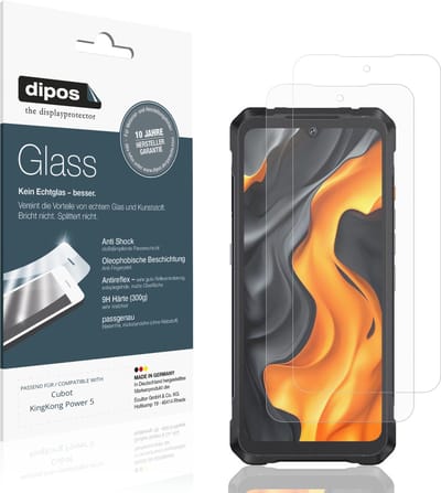 dipos – 2x Matte Pantserfolie geschikt voor Cubot KingKong Power 5 | 9H Screenprotector