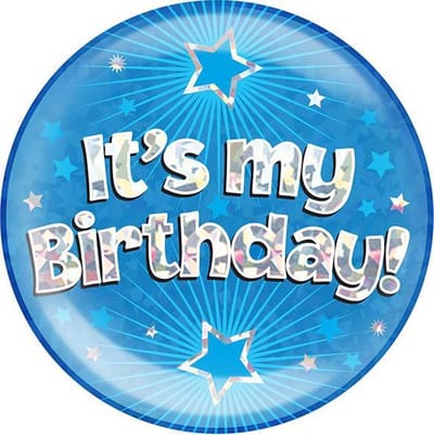 Oaktree - Mega Button It's My Birthday Blauw
