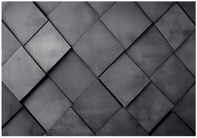 WALLARENA - Fotobehang - 150x105 cm - 3D abstract zwart voor slaapkamer in woonkamer, vliesbehang