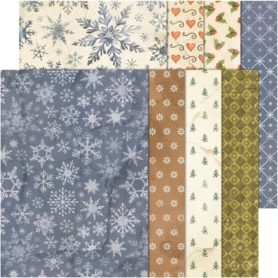 Stamperia Motief strozijde backgrounds "Silent Night", DIN A6, set van 8