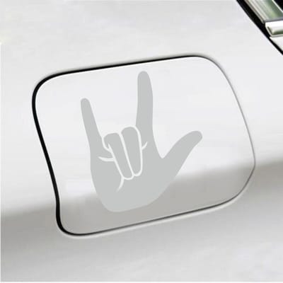 Bumpersticker - Rock N Roll - 14 X 12 - Licht Grijs