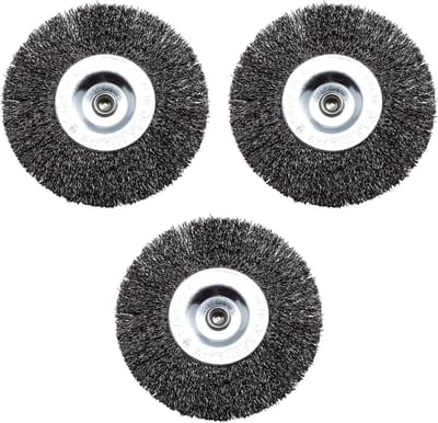 Voegenborstel Set - Metaal Borstels - Onkruid Verwijderen - 3-delig Rond - 3 Stuks - Metaal