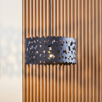 Lucande - hanglamp - 1licht - IJzer - H: 22.5 cm - E27 - zwart