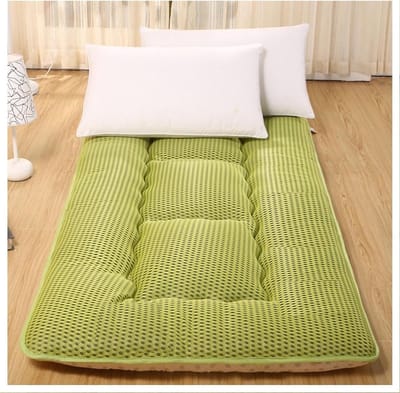 Japanse Vloermatras - Futon Bed Gastenbed - Comfortabel Slapen - Opvouwbaar en Draagbaar - 180x200cm - Groen