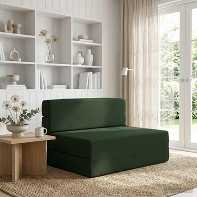 vidaXL - Vouwbare - Sofa - Bed - Donkergroen - 70 - x - 80 - x - 60 - cm - Stof