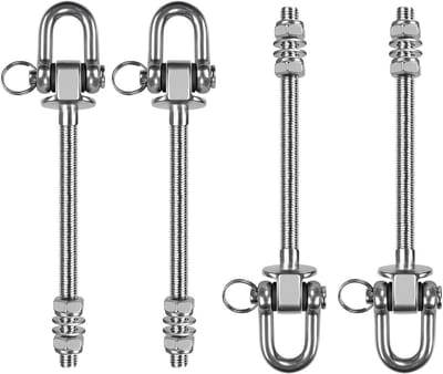 Robuuste Rocking Hook voor Plafondbevestiging, Geschikt voor Hangmatten, Yoga en Boksen, 1800 lbs Draagvermogen, 235 cm, 2 Stuks