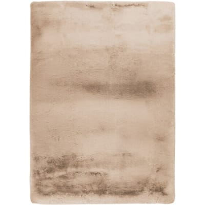 Comfy Fluffy - Effen Hoogpolig - Modern Vloerkleed - Beige- 160x230 CM