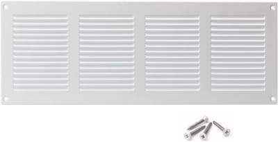 Ventilatierooster Wit Staal 400x150mm met Hor voor Ventilatiesystemen