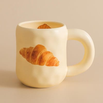 Schattige Melk Fufu Beker Brood Mok met Deksel Lepel Ins Stijl Meisje Keramische Koffie Ontbijt Beker Kantoor 400-500ML