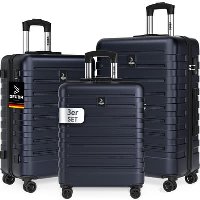 Set 3-delige hardschalige koffers New York - donkerblauw, 360° wielen, ABS