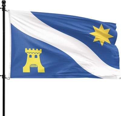 VlagDirect - Alphen aan den Rijn vlag - Gemeente Alphen aan den Rijn vlag - 90 x 150 cm.