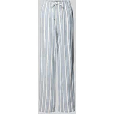 Wide leg linnenbroek met elastische band model 'GOA'