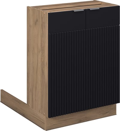 Vicco Fame-Line Keukeneiland – 60 cm zonder werkblad Zwart gestreept