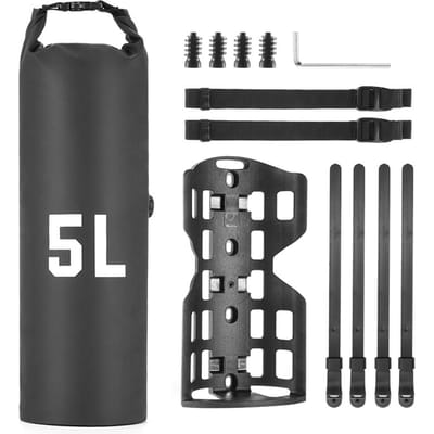 Fietstas voorvork Waterdicht 5L voor Mountain Racefiets met Stevige Basis Eenvoudige Installatie voor Mountainbikes Gravelbikes black
