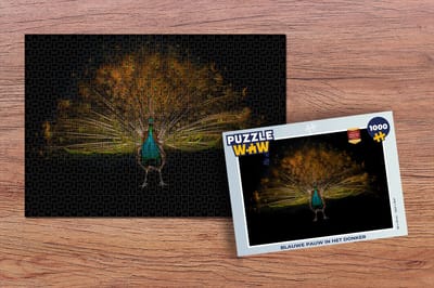 Puzzel Pauw - Veren - Nacht - Legpuzzel - Puzzel 1000 stukjes volwassenen
