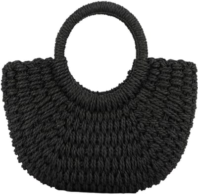 Unyqoos® Stijlvolle Handgeweven Stro Clutch Portemonnee voor Dames met Kwastjes en Schouderriem