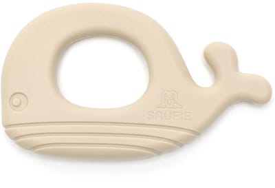 Snufie Walvis Bijtring – 100% Siliconen – Baby Speelgoed – Kraamcadeau – Babyshower Cadeau – BPA-vrij – Vanaf 3 maanden – Sand