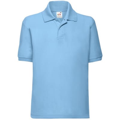 Fruit of the Loom Kinder/Kinder 65/35 Poloshirt (Hemelsblauw)