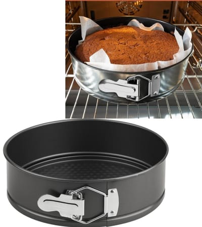 Basic Culinair Springvorm- Antiaanbaklaag en gemakkelijk te ontvormen - Taartspringvorm - Dessertvorm - 20 cm - Voor thuis, in de keuken en in restaurants - zwart