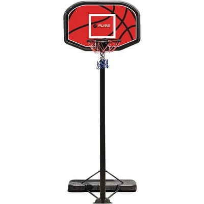 Pure2improve Portable Basketbalpaal - Zwart / Rood | Maat: UNI