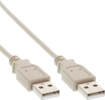 InLine USB naar USB kabel - USB2.0 - tot 2A / beige - 0,50 meter