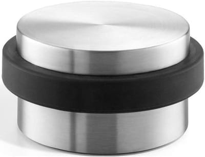 Deur Stopper - Deurvanger Deurhouder - Voorkomt Deurklappen - Massief Tin - 10.5 cm Doorsnede - Zilverkleurig