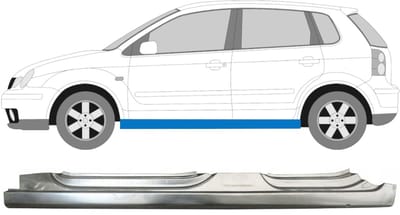 Volledige dorpel voor Volkswagen Polo 2001-2009 / Links