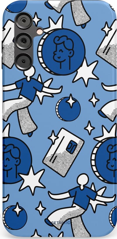 Casetastic Hoesje Geschikt voor Samsung A14 (5G/4G) - Stijlvolle Beschermende Duo-layer Case - Geldroute