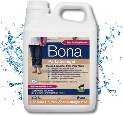 Bona Geoliede Houten Vloer Reiniger - Parketreiniger - Vloerzeep - Navulling 2,5 Liter - Droogt Snel - Gebruiksklaar
