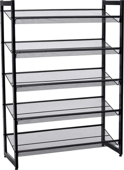 Schoenenrek - Schoenenbank - Metaal - 5 niveau's - Zwart