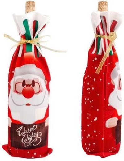 2 stuks flessen verpakking kerstman cadeauverpakking